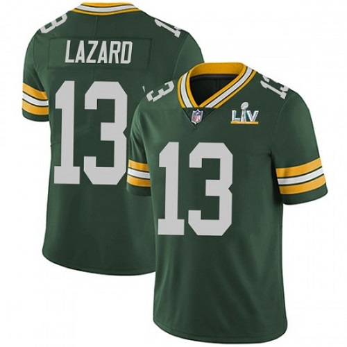 Men's Green Bay Packers #13 Allen Lazard Green NFL 2021 Super Bowl LV Stitched Jersey